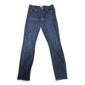 MOTHER Women's Ankle & Cropped Jeans - Dark Blue